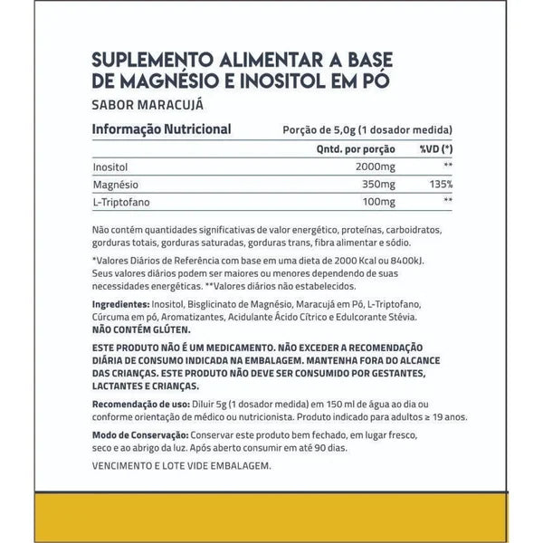 MAGNESIO + INOSITOL RELIEF 2.0 MARACUJA 375G - TRUE SOURCE