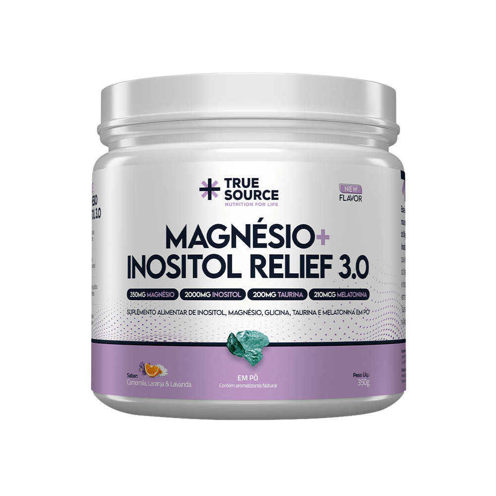 MAGNESIO + INOSITOL RELIEF 3.0 CAMOMILA E LAVANDA 350G - TRUE SOURCE