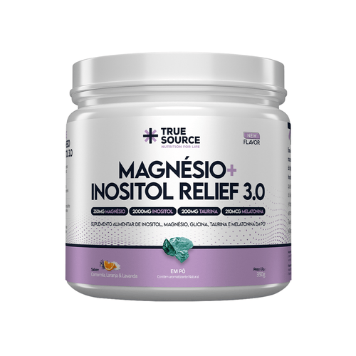 MAGNESIO + INOSITOL RELIEF 3.0 CAMOMILA E LAVANDA 350G - TRUE SOURCE