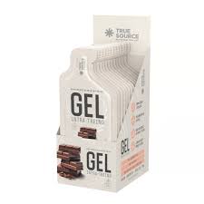 GEL INTRA TREINO CHOCOLATE + CAFEINA DISPLAY C/ 10UNID - 350G - TRUE SOURCE