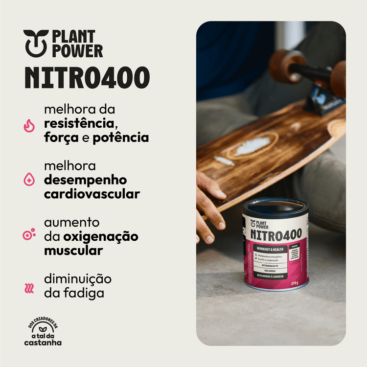 NITRO 400 PLANT POWER BETERRABA E LARANJA 270G