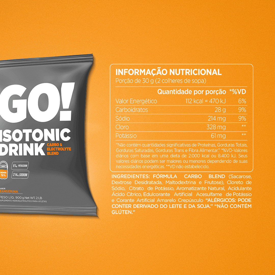 GO! ISOTONIC DRINK ATLHETICA TANGERINA 900g