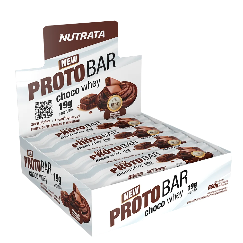 PROTOBAR CHOCO WHEY DISPLAY C/ 8 BARRAS 70GR