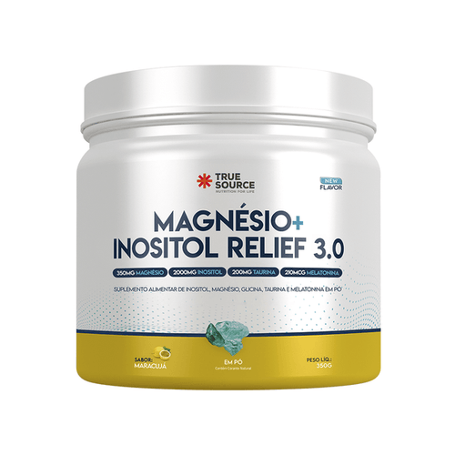 VITAMINAS E MINERAIS MAGNESIO + INOSITOL RELIEF 3.0 MARACUJA 350G - TRUE SOURCE