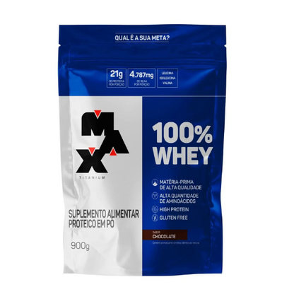 WHEY 100% 900G MAX TITANIUM REFIL