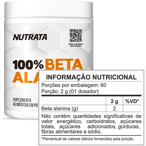 BETA ALANINA PURA 120G - NUTRATA