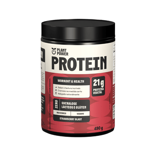 SUPLEMENTO ALIMENTAR PLANT POWER PROTEINA MORANGO 6X490G