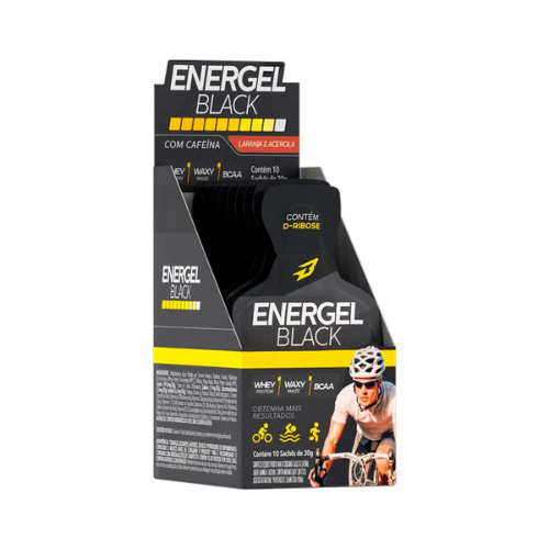 ENERGEL BLACK CX C/ 10 SACHES - Laranja com Acerola