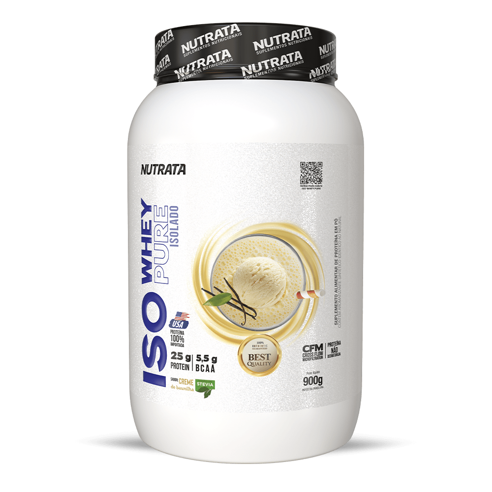 ISO WHEY PURE CREME DE BAUNILHA 900GR - NUTRATA