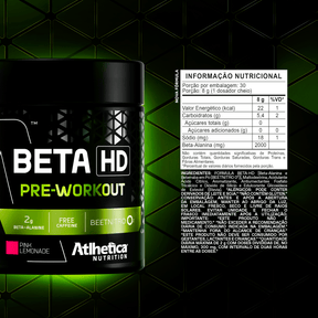 BETA HD PRE WORKOUT W/ STEVIA (240 G) ATLHETICA PINK LEMONADE
