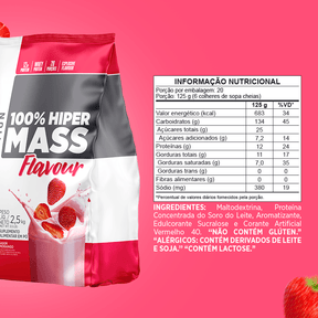 100% HIPER MASS FLAVOUR ATLHETICA (2,5 KG) MORANGO