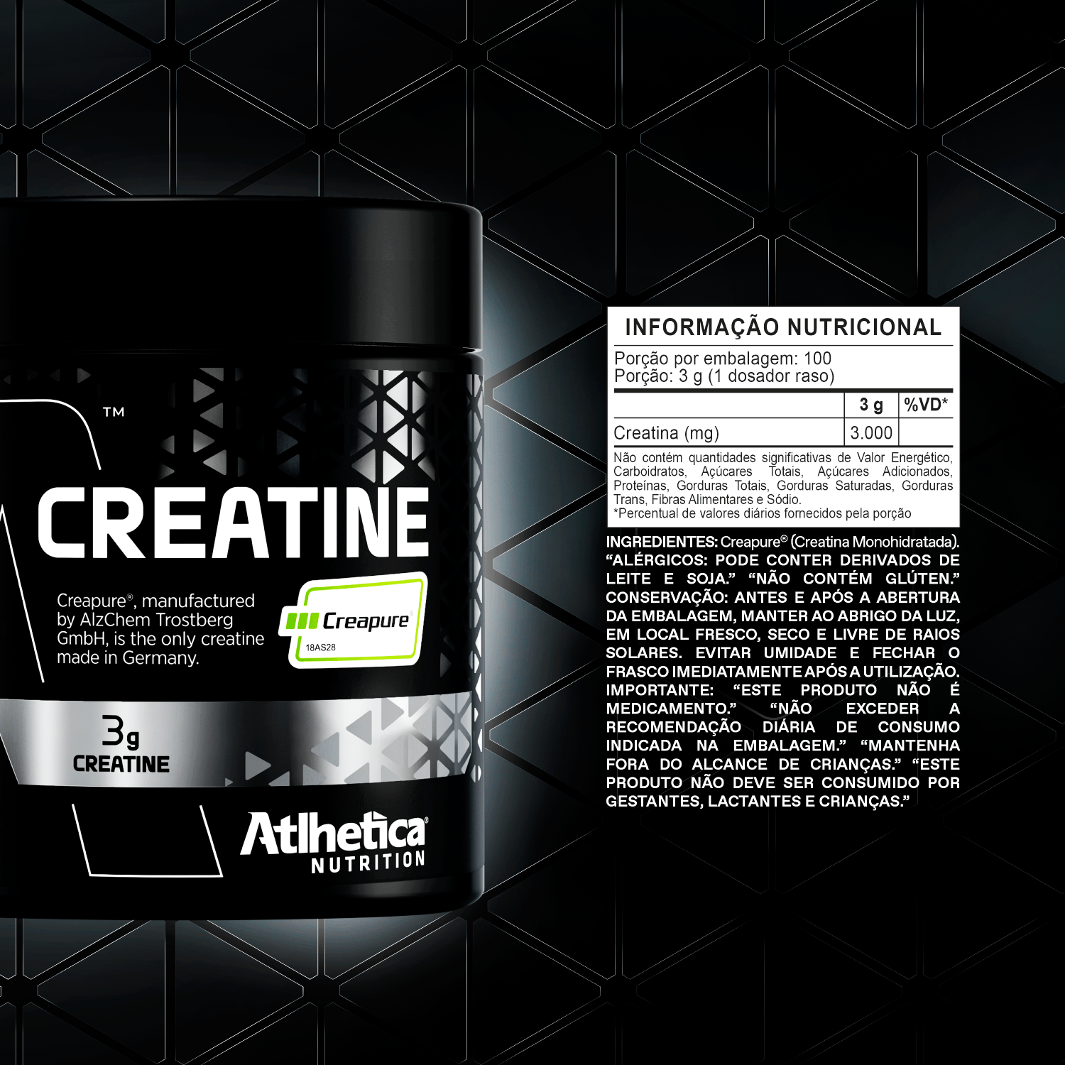 CREATINE (CREAPURE®) ATLHETICA 300g