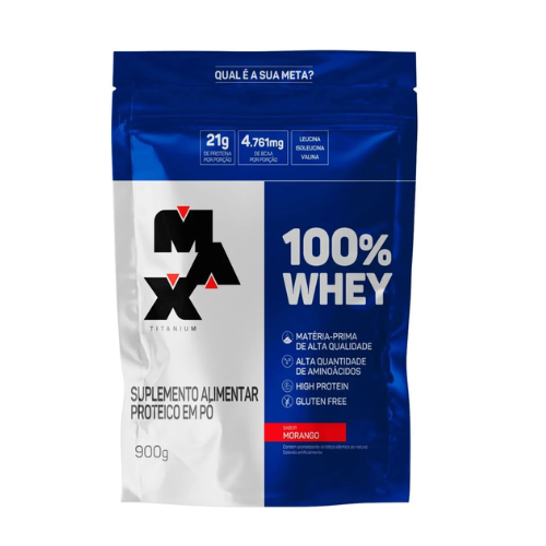 WHEY 100% 900G MAX TITANIUM REFIL