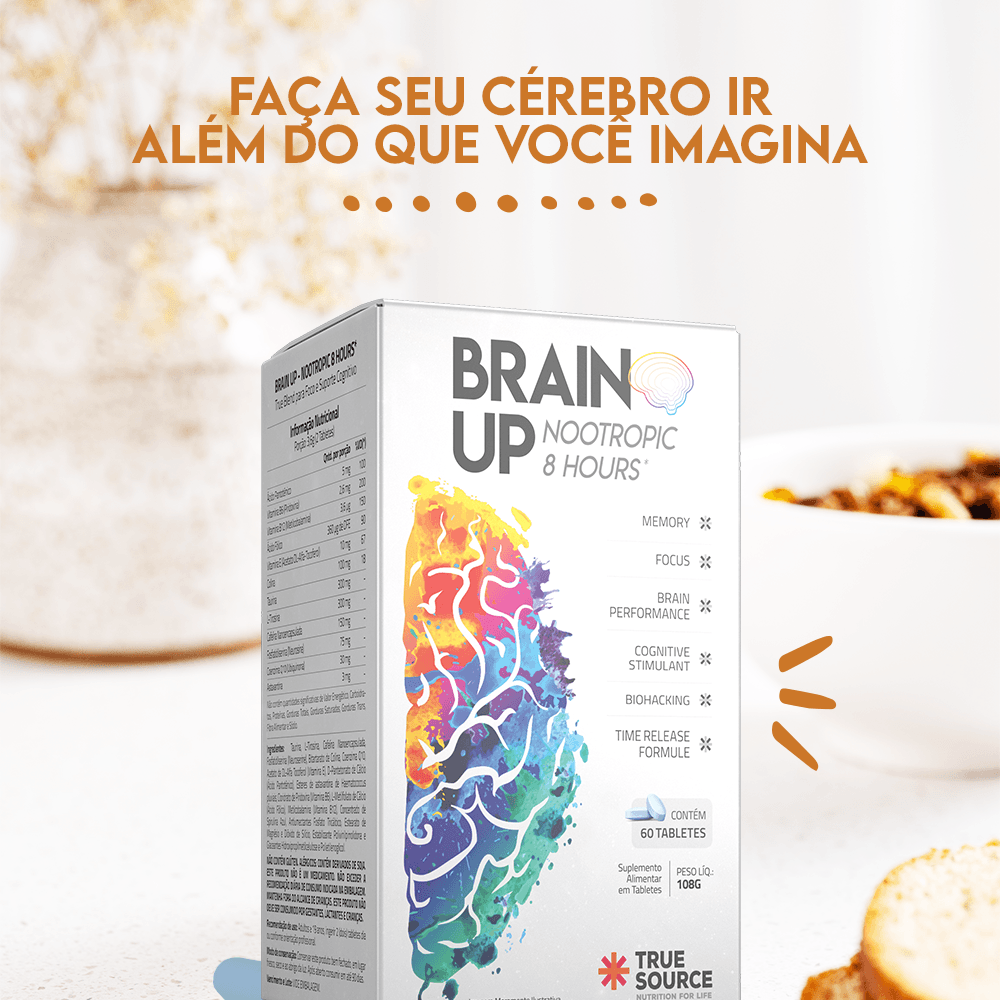 LONGEVIDADE E PREVENCAO TRUE BRAIN UP 60 TABLETES - TRUE SOURCE