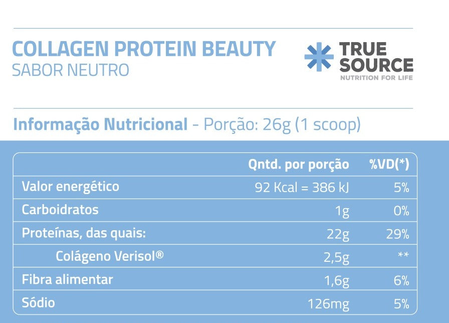 PROTEINA COLLAGEN PROTEIN NEUTRO 450G - TRUE SOURCE