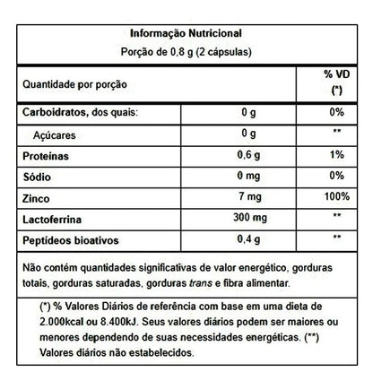 COLOSFORT LACTOFERRIN PLUS 30 CAPSULAS 400MG (CONTEUDO)