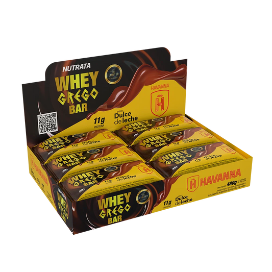 WHEY GREGO BAR DOCE DE LEITE HAVANNA DISPLAY C/ 12 BARRAS DE 40G