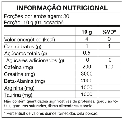 PRE TREINO 4B MELANCIA COM GENGIBRE 300G - NUTRATA