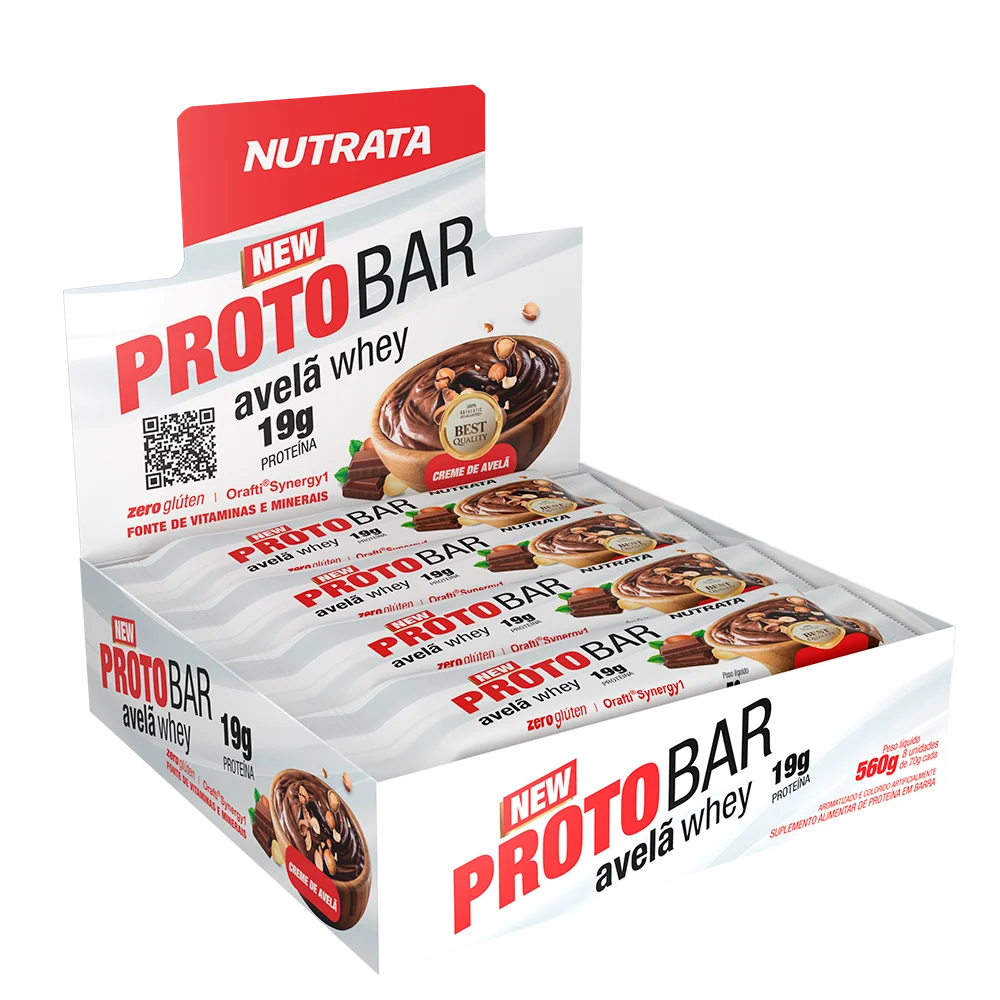 PROTOBAR AVELA WHEY DISPLAY C/ 8 BARRAS 70GR