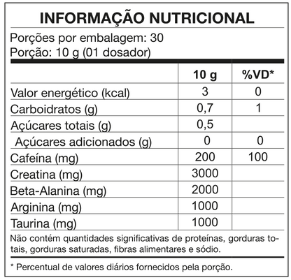 PRE TREINO 4B LIMAO 300G - NUTRATA