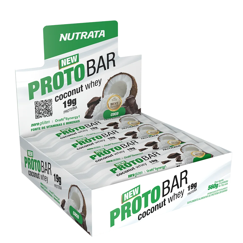 PROTOBAR COCONUT WHEY DISPLAY C/ 8 BARRAS 70GR